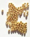 100 2mm Round Gold Plated Metal Beads